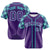 Custom Purple Aqua-White Authentic Plaid sleeve Baseball Jersey