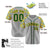 Custom Gray Yellow Kelly-Green Authentic Plaid sleeve Baseball Jersey