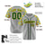 Custom Gray Yellow Kelly-Green Authentic Plaid sleeve Baseball Jersey