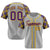 Custom Gray Purple-Yellow Authentic Plaid sleeve Baseball Jersey