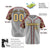 Custom Gray Red-Yellow Authentic Plaid sleeve Baseball Jersey