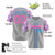 Custom Gray Blue-Pink Authentic Plaid sleeve Baseball Jersey