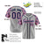 Custom Gray Pink-Navy Authentic Plaid sleeve Baseball Jersey