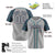 Custom Gray Green-Navy Authentic Plaid sleeve Baseball Jersey