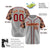 Custom Gray Crimson-Yellow Authentic Plaid sleeve Baseball Jersey