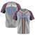 Custom Gray Blue-Red White Authentic Plaid sleeve Baseball Jersey