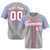 Custom Gray Blue-Pink White Authentic Plaid sleeve Baseball Jersey