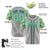 Custom Gray Midnight Green Light Blue White Authentic Plaid sleeve Baseball Jersey