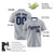 Custom Gray Navy White Authentic Baseball Jersey