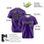 Custom Purple Black White Authentic Baseball Jersey