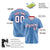 Custom Light Blue Red White Authentic Baseball Jersey