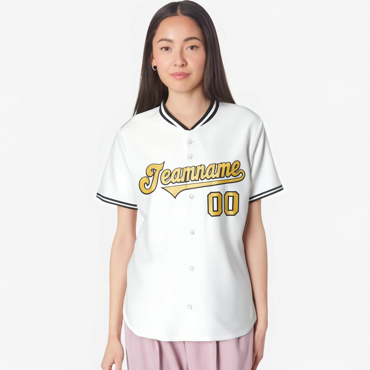 Custom White Khaki Black Authentic Baseball Jersey