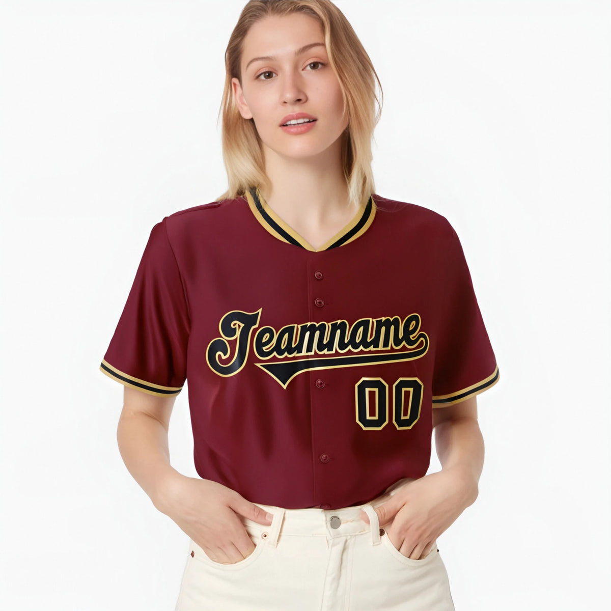 Custom Crimson Old Gold Black Authentic Baseball Jersey