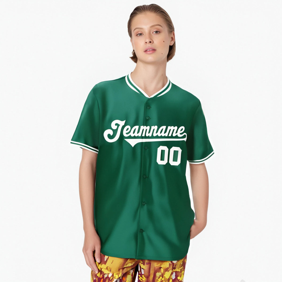 Custom Kelly Green White Authentic Baseball Jersey