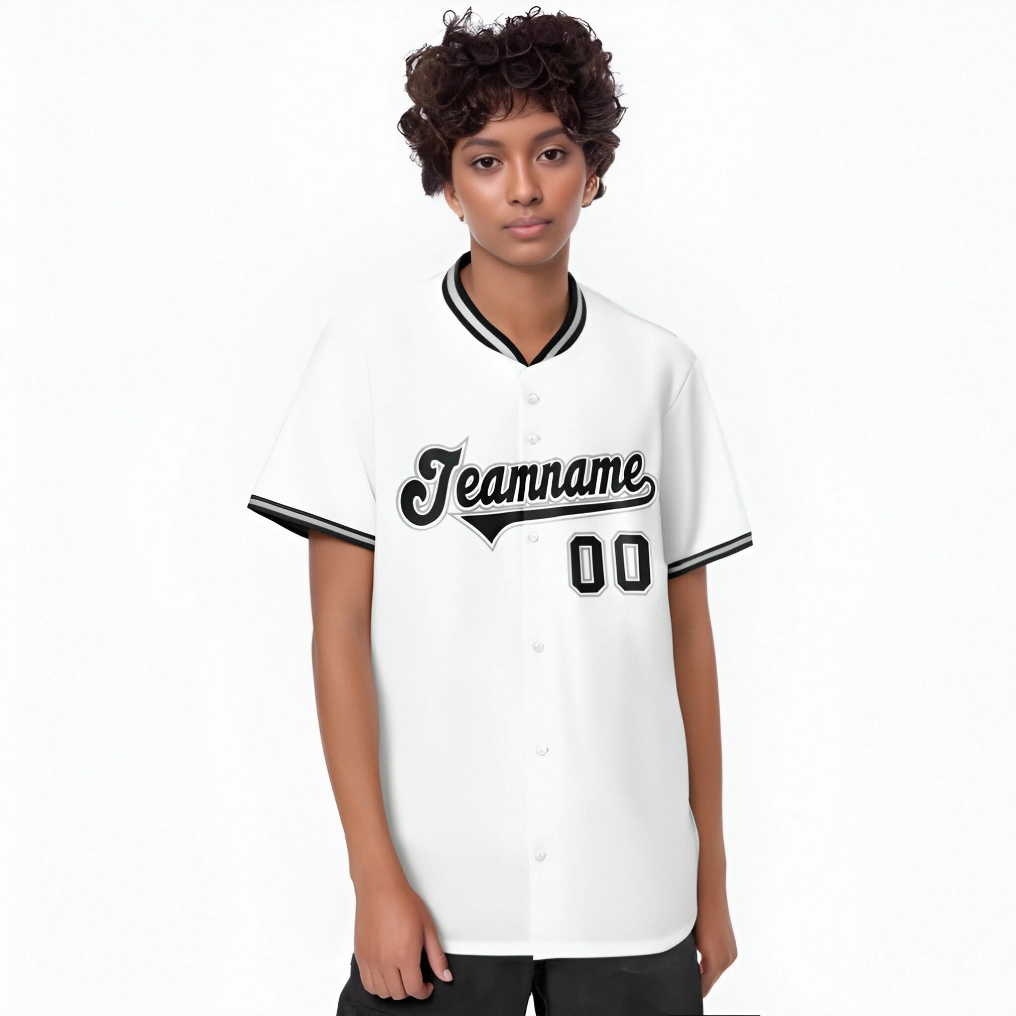 Custom White Black Authentic Baseball Jersey