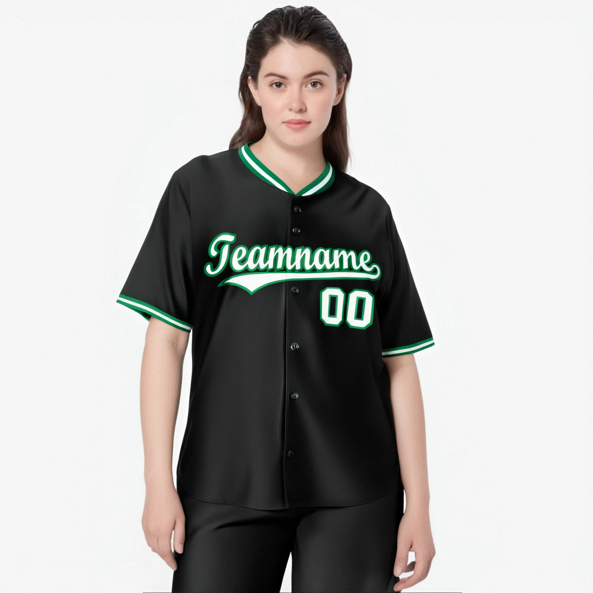 Custom Black Kelly Green White Authentic Baseball Jersey