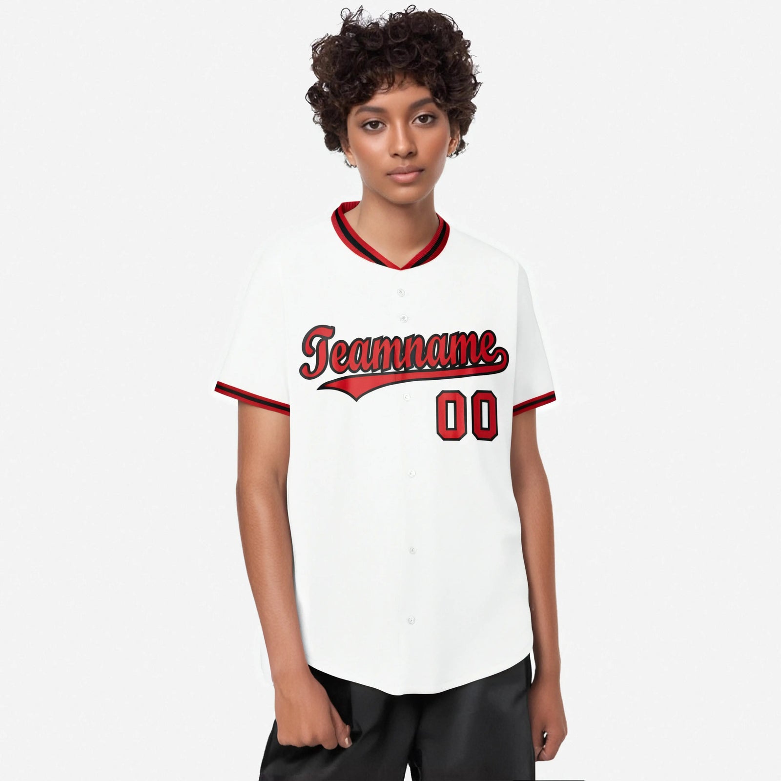 Custom White Red Authentic Baseball Jersey