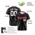 Custom Black Red White Authentic Baseball Jersey