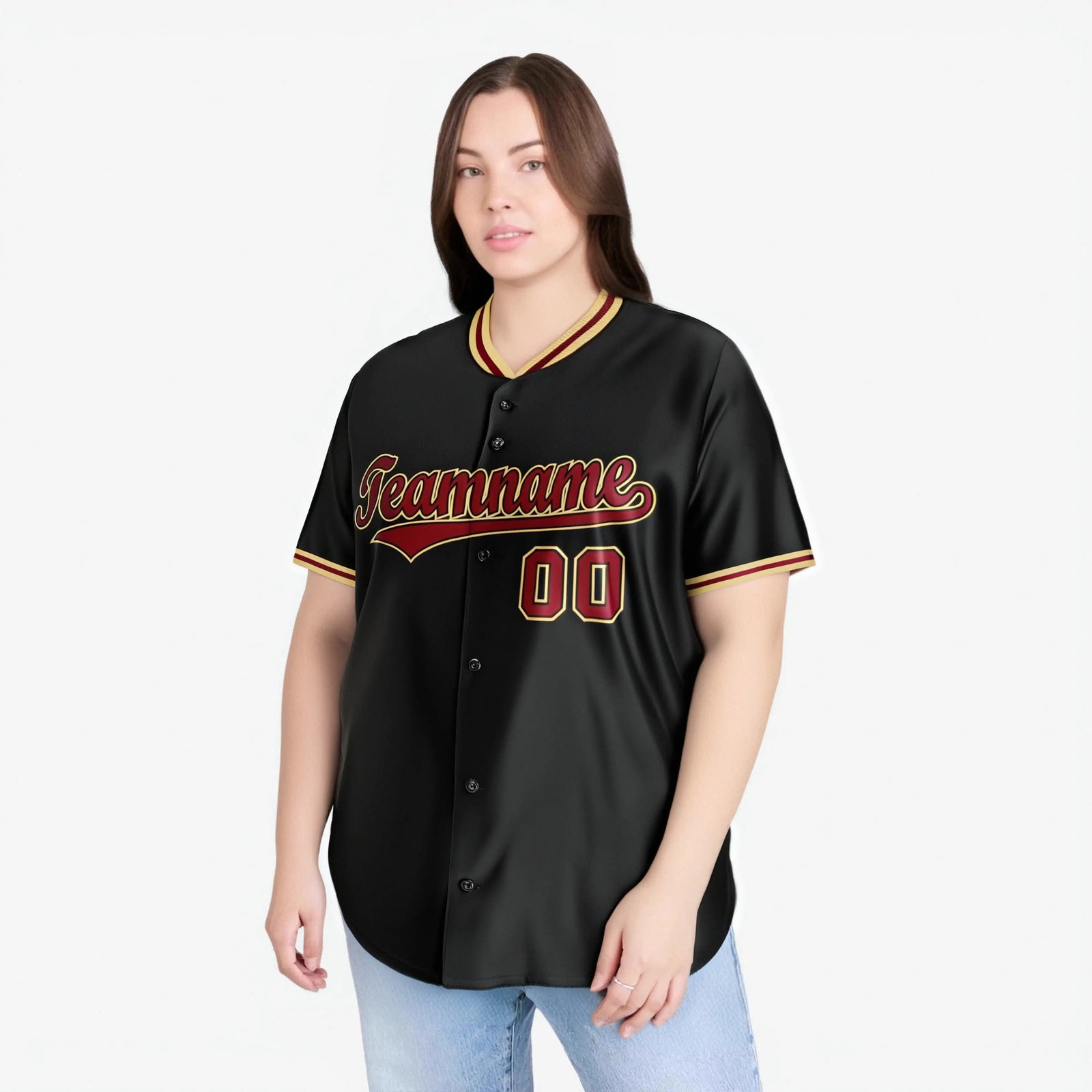 Custom Black Khaki Crimson Authentic Baseball Jersey