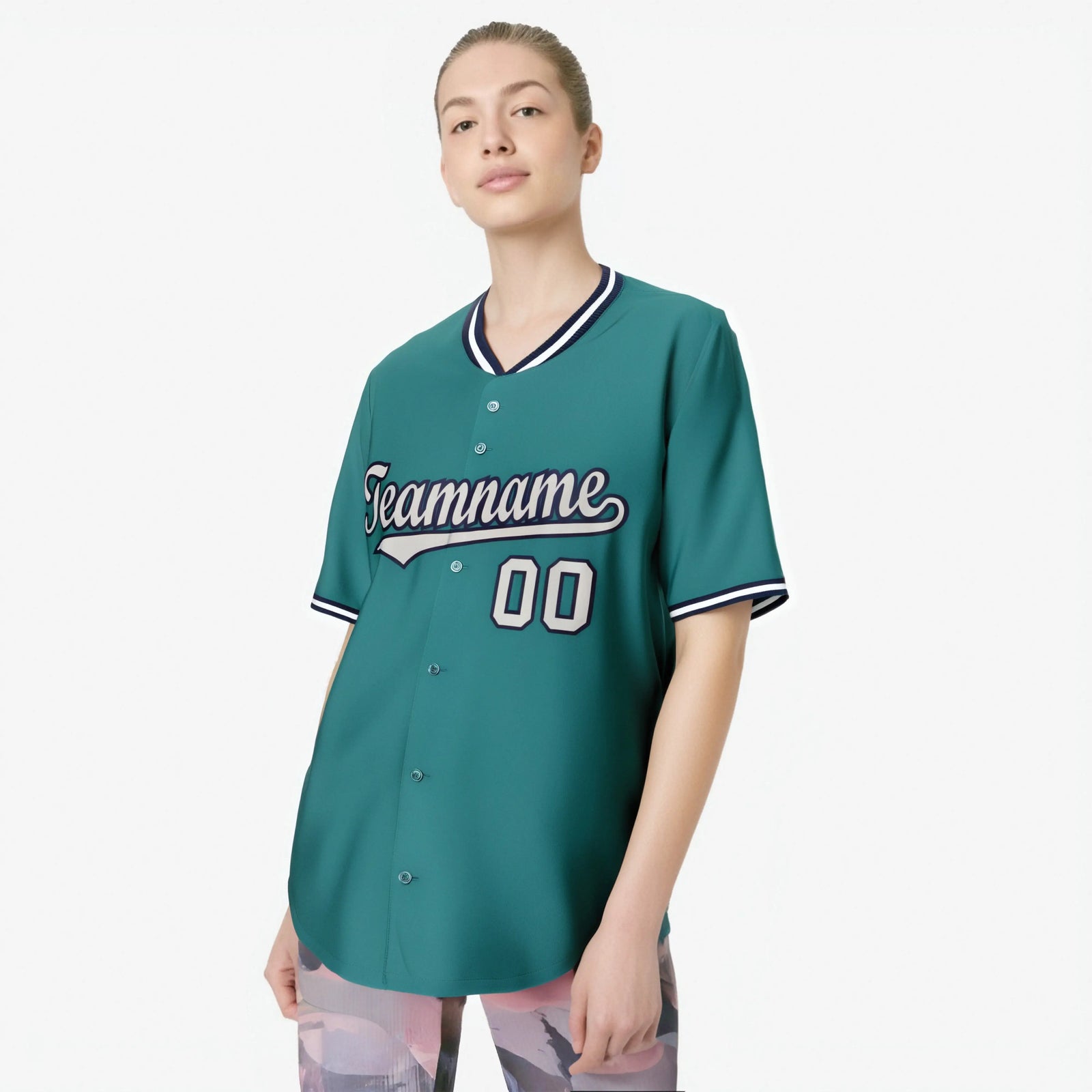 Custom Aqua Navy Gray Authentic Baseball Jersey