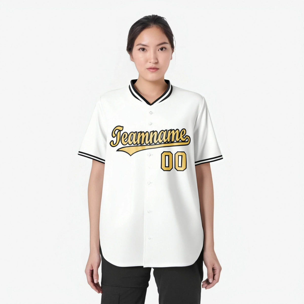 Custom White Khaki Black Authentic Baseball Jersey