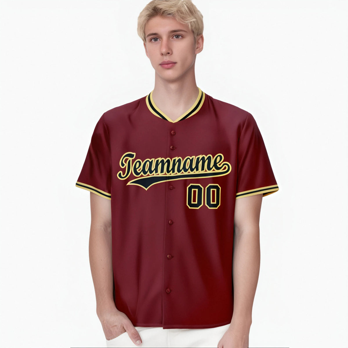 Custom Crimson Old Gold Black Authentic Baseball Jersey