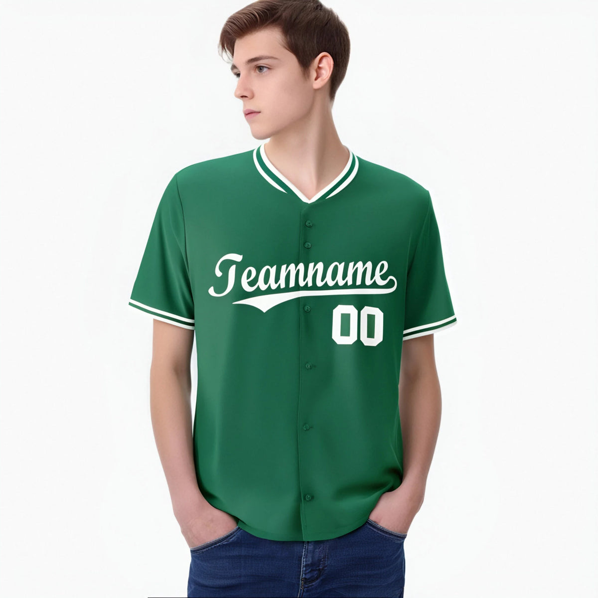 Custom Kelly Green White Authentic Baseball Jersey