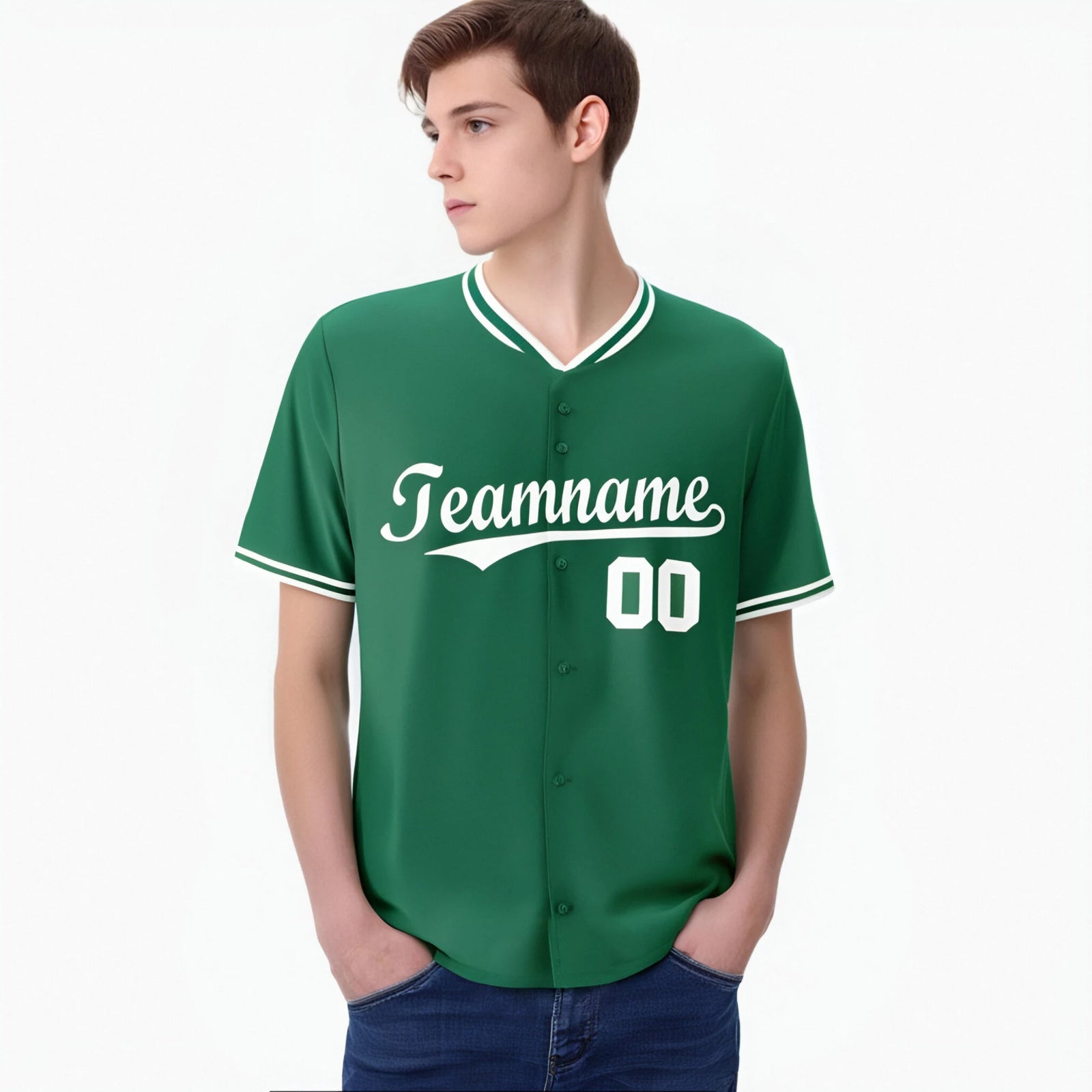 Custom Kelly Green White Authentic Baseball Jersey