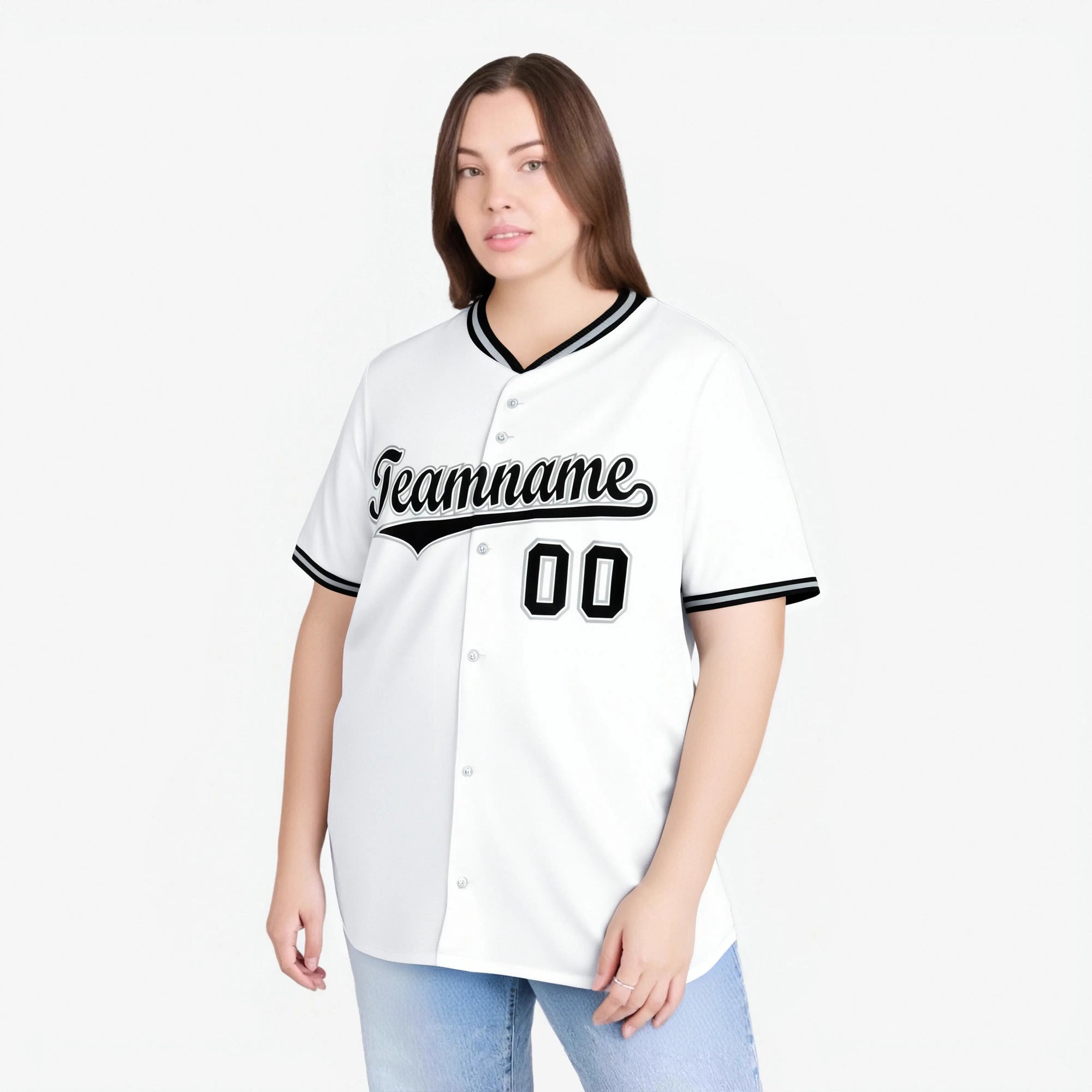 Custom White Black Authentic Baseball Jersey