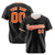 Custom Black Orange White Authentic Baseball Jersey