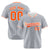 Custom Gray Orange White Authentic Baseball Jersey