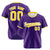 Custom Purple Gold White Authentic Baseball Jersey