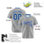 Custom Gray Royal Blue White Authentic Baseball Jersey