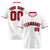 Custom White Red Authentic Baseball Jersey