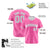 Custom Pink Gray White Authentic Baseball Jersey