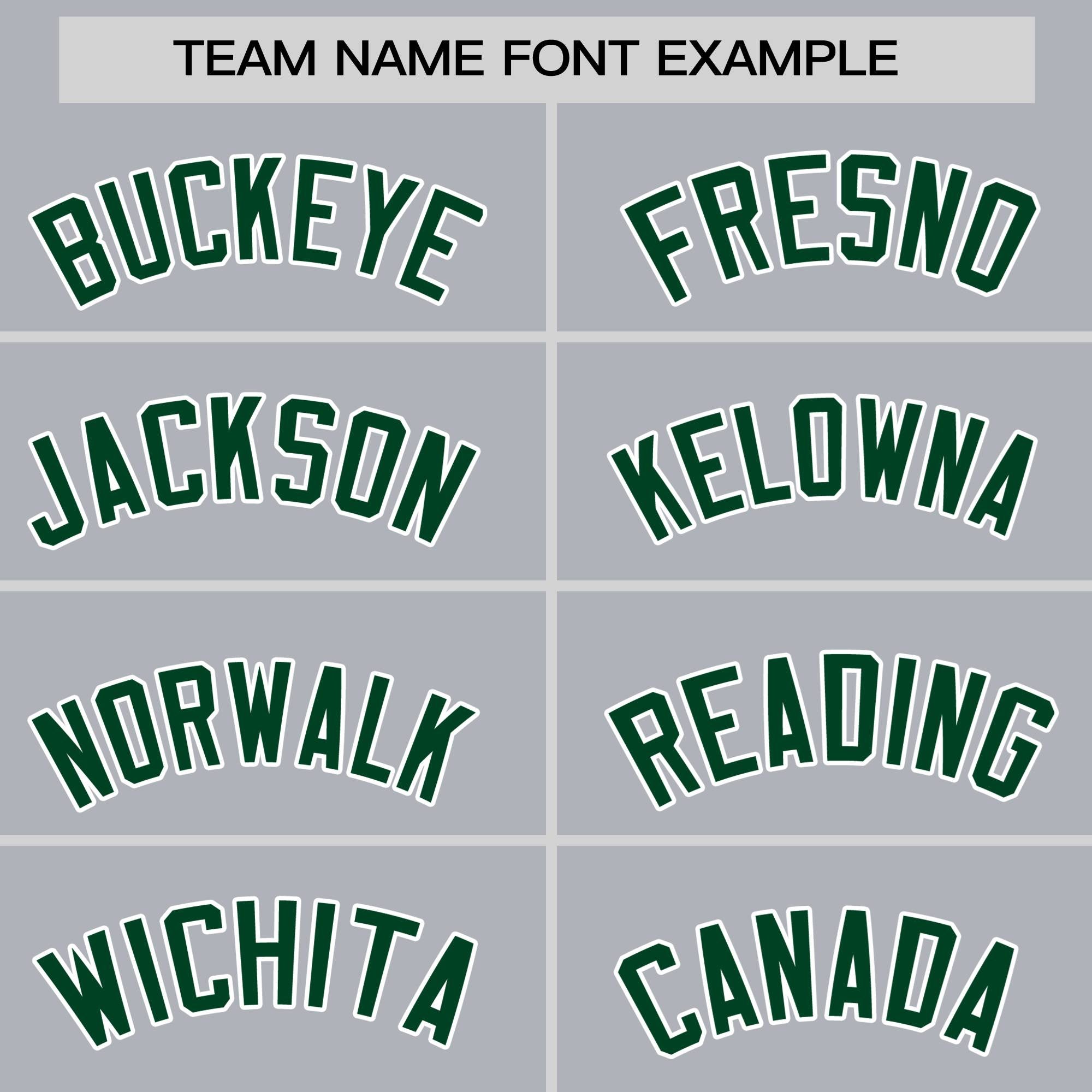 Custom Gray Kelly Green White Authentic Baseball Jersey