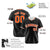 Custom Black Orange White Authentic Baseball Jersey