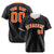 Custom Black Orange White Authentic Baseball Jersey