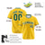 Custom Yellow Kelly Green White Authentic Baseball Jersey