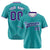 Custom Aqua Purple White Authentic Baseball Jersey