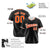 Custom Black Orange White Authentic Baseball Jersey