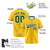 Custom Yellow Kelly Green White Authentic Baseball Jersey