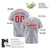 Custom Gray Red White Authentic Baseball Jersey