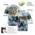 Custom White Brown Light Blue Authentic Printed Fashion Baseball Jersey