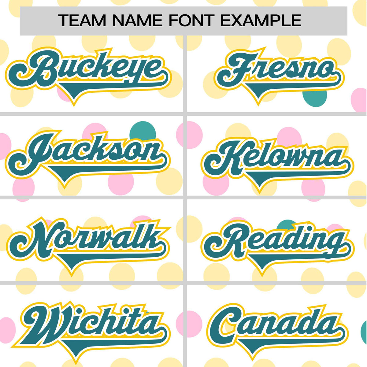 Custom White Aqua Gold Authentic Polka Dot Fashion Baseball Jersey