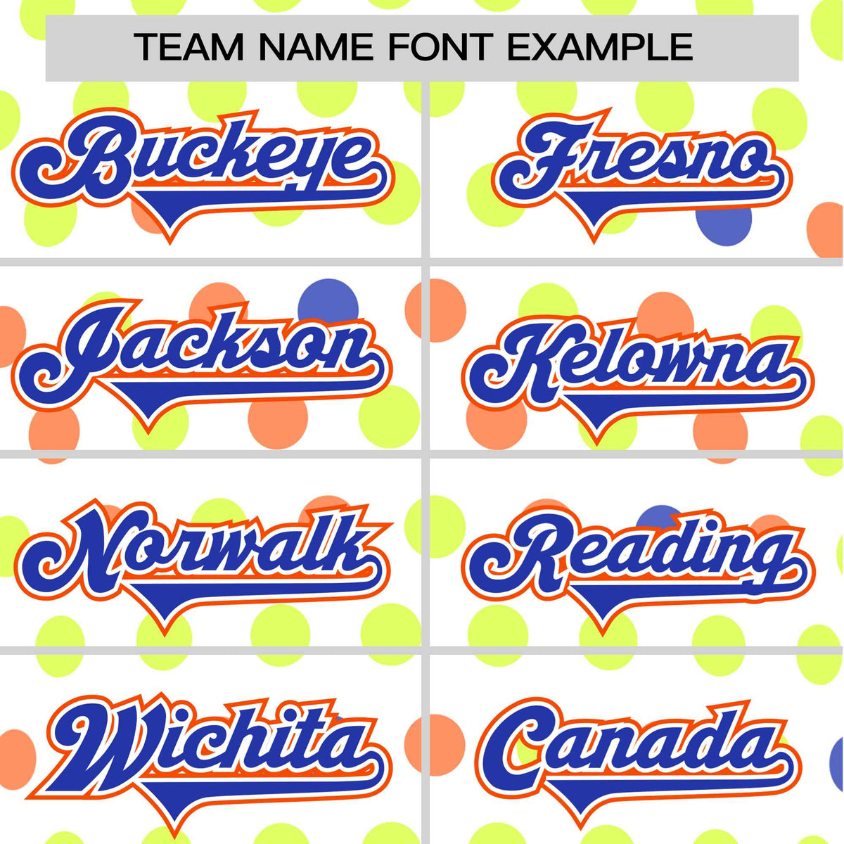 Custom White Royal Blue Orange Authentic Polka Dot Fashion Baseball Jersey