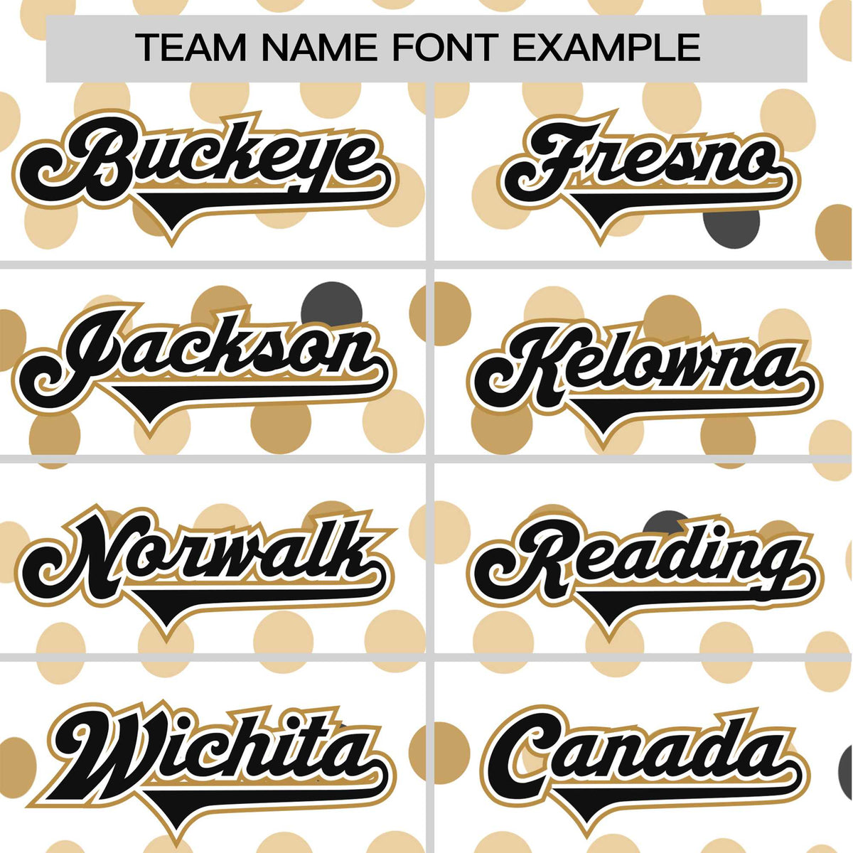 Custom White Black Old Gold Authentic Polka Dot Fashion Baseball Jersey