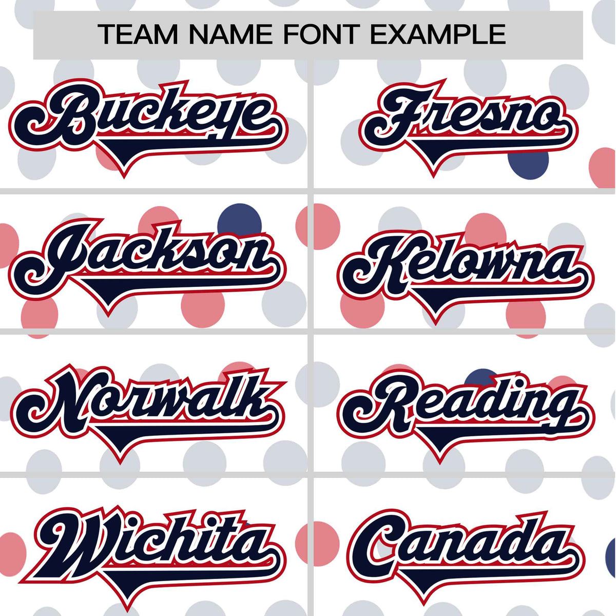 Custom White Navy Red Authentic Polka Dot Fashion Baseball Jersey