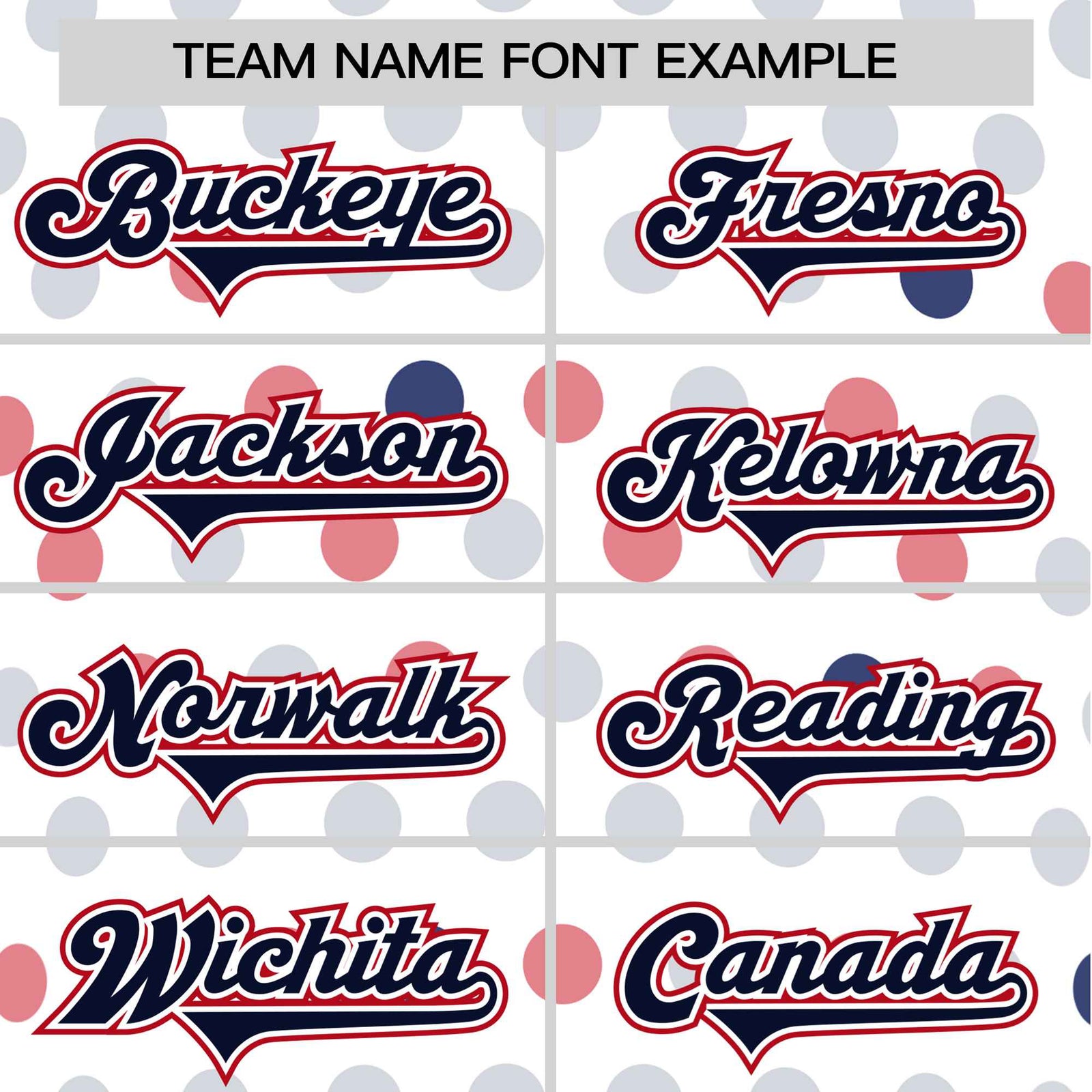 Custom White Navy Red Authentic Polka Dot Fashion Baseball Jersey