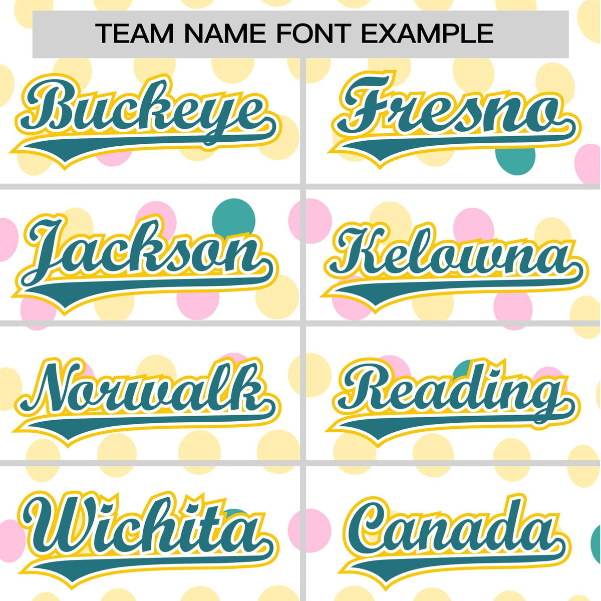 Custom White Aqua Gold Authentic Polka Dot Fashion Baseball Jersey